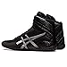 ASICS Men's MATCONTROL 3 Wrestling Shoes, 10, Black/Pure Silver