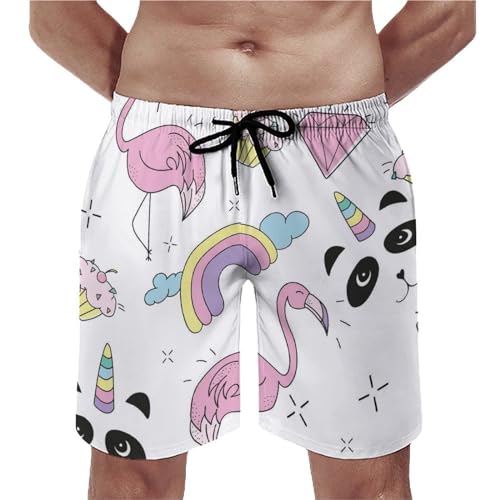 Maillot de bain homme panda arc-en-ciel pour éviter les irritations