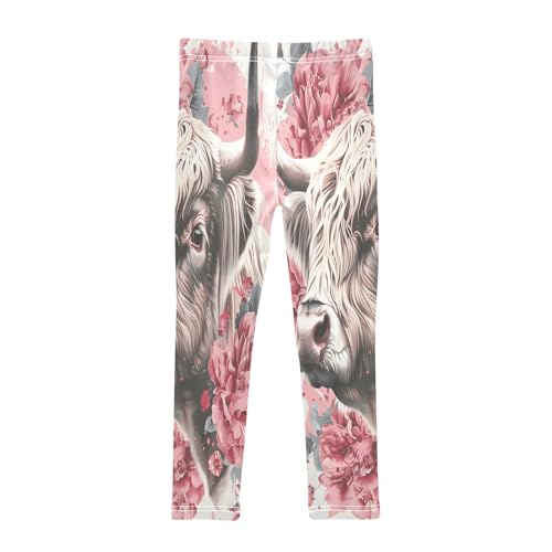 Bolaz Toddler Girls Leggings Printed Yoga Pants Leggings Highland Cow for Kids2