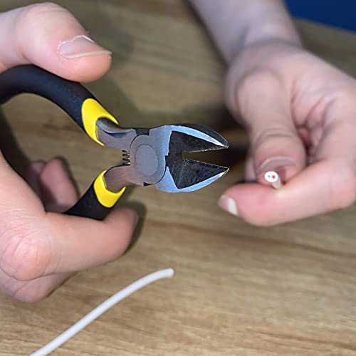 Side Cutters, BOOSDEN Small Diagonal Cutting Pliers, Mini Side Cutting Pliers, Spring Loaded Wire Cutters, Wire Snips, 5 inch - Thumbnail 7