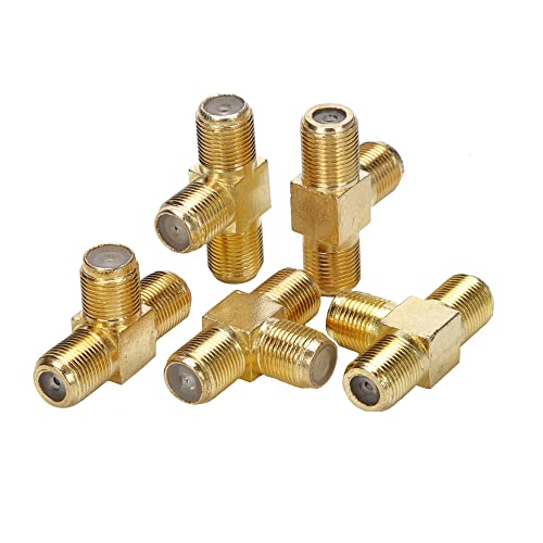Adaptador splitter coaxial F tipo RG6 hembra 5 unidades miniatura 1