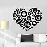 NSRJDSYT Wandtattoo Arztpraxis Gesundheitsklinik Krankenhaus Apotheke Innendekor Tür Fenster Vinyl Aufkleber Wallpaper Art 57x72cm