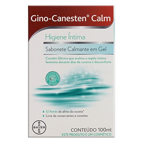 Gino Canesten Calm Bayer Sabonete Íntimo Em Gel Para Coceira Vaginal, 100 ml, Sabonete Líquido Íntim