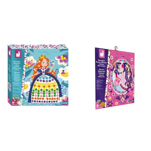 Kit loisir créatif Janod mosaïques princesses, fées et licornes pour enfants