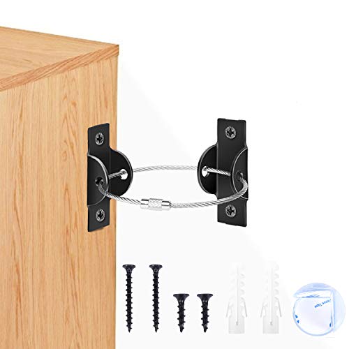 Furniture Straps for Baby Proofing,Metal Child Proofing Furniture Anchors(6 Pack + 6 Corner Protector),Secure 400LB Falling Furniture Prevention Straps Child Pet Safety Straps Earthquake Resistant