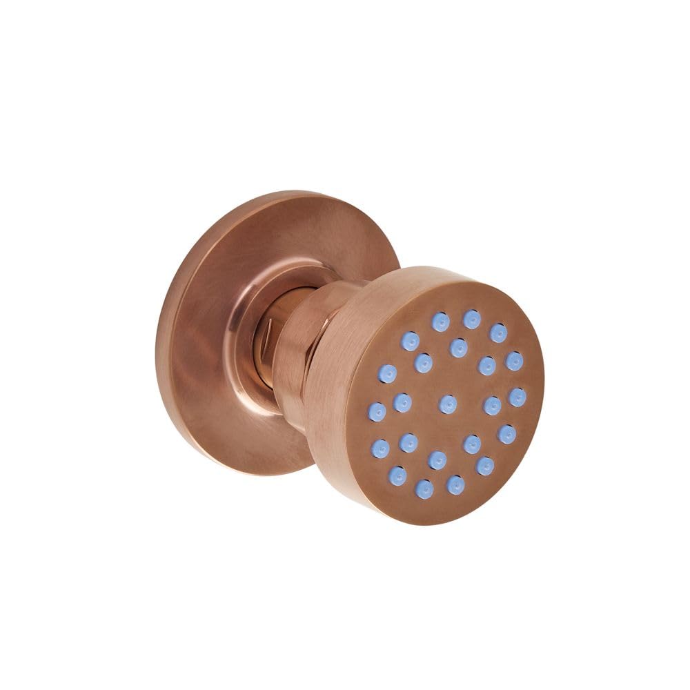 Milano Alara Front Fix Bathroom Shower Round Body Jet - Brushed Copper