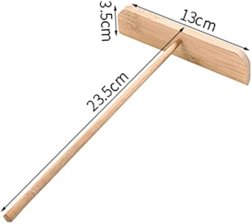 Miniatura 7 de HOMSFOU Rascador de crepé de madera, rastrillo de crepé, para panqueques, espátulas de masa, espátula para esparcir T, espátula de crepé, espátula