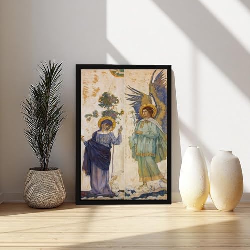 The Annunciation poster Nesterov impression sur toile pour mur vide et terne - 6