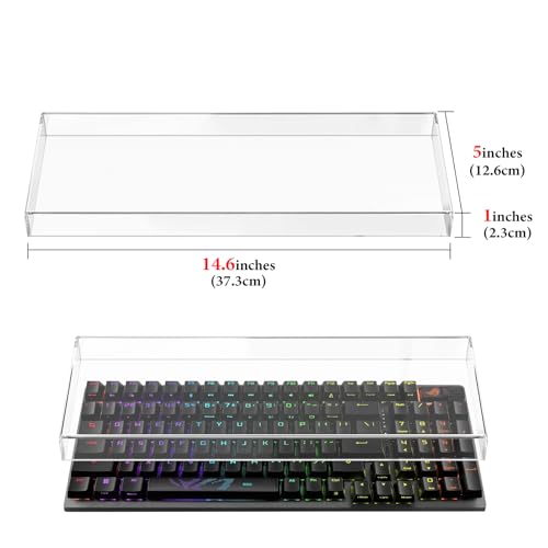 Protector para teclado acrílico transparente 100 teclas miniatura 4