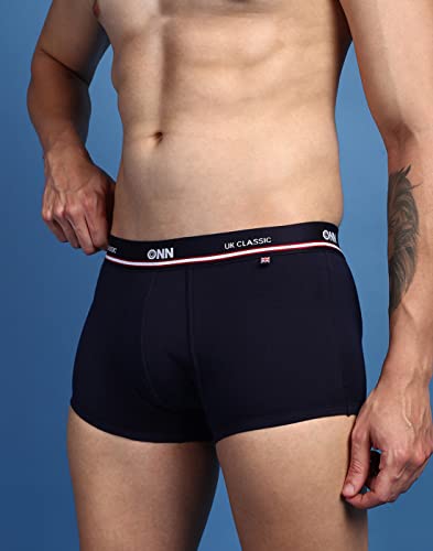 Image of ONN UK Classic Men's Combed Cotton Mini Trunk with Feather Touch Ultra Soft Waistband (Pack of 2)