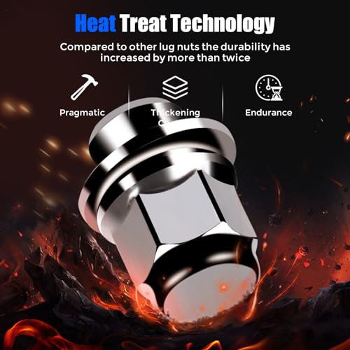 Image of 20Pcs M12x1.5 Lug Nuts Chrome Mag Style, Fits Toyota Camry, Avalon, Highlander, Prius, Sienna, Lexus IS300, LFA, CT200h - Compatible with 5 & 6 Lug Wheels - 13 /16 inch (21mm) Hex