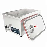 cocinar al vacio tm5 Pantalla digital de tiempo y temperatura con termostato de gran precisión ajustable: 30ºC - 90°C (0,1 °C) y un temporizador ajustable: 99 horas y 6 memorias.