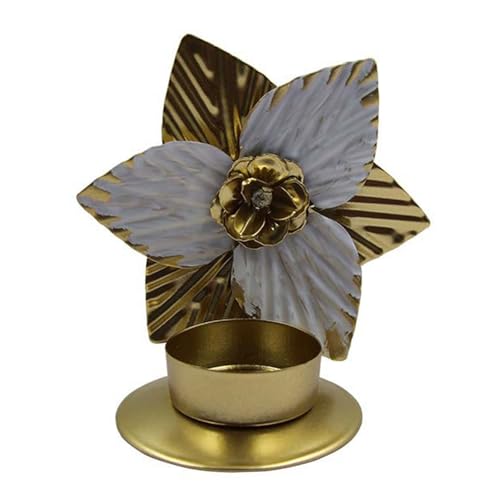 UncleS Portavelas decorativo Tealight Metal Taper Candelabro Vintage Candelabro Boda Centros Decoraciones Mesa de Boda Centro de la Vela Piezas de Centro de Vela