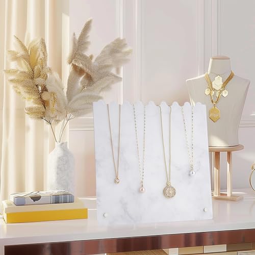 Présentoir acrylique réglable avec crochets pour rangement bijoux