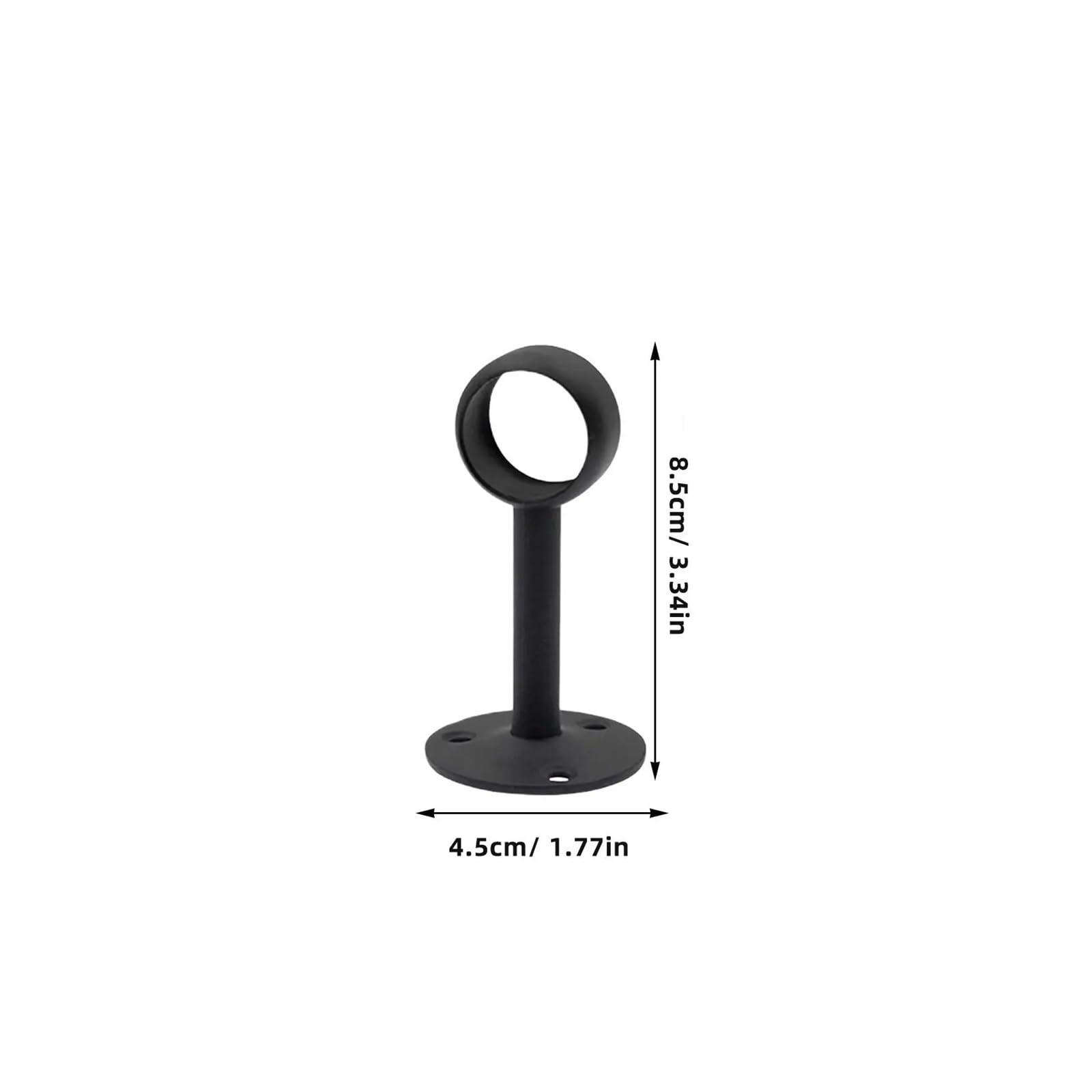 Lot de 8 supports de tringle à rideaux robustes en métal robuste pour salle de bain, balcon, cuisine