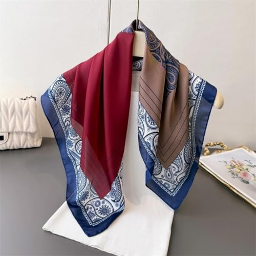 Silk Feeling Hair Scarf Bandanas for Women 27.5" Square Lightweight Satin Head Scarves Neck Sleeping Headscarf Wrap3