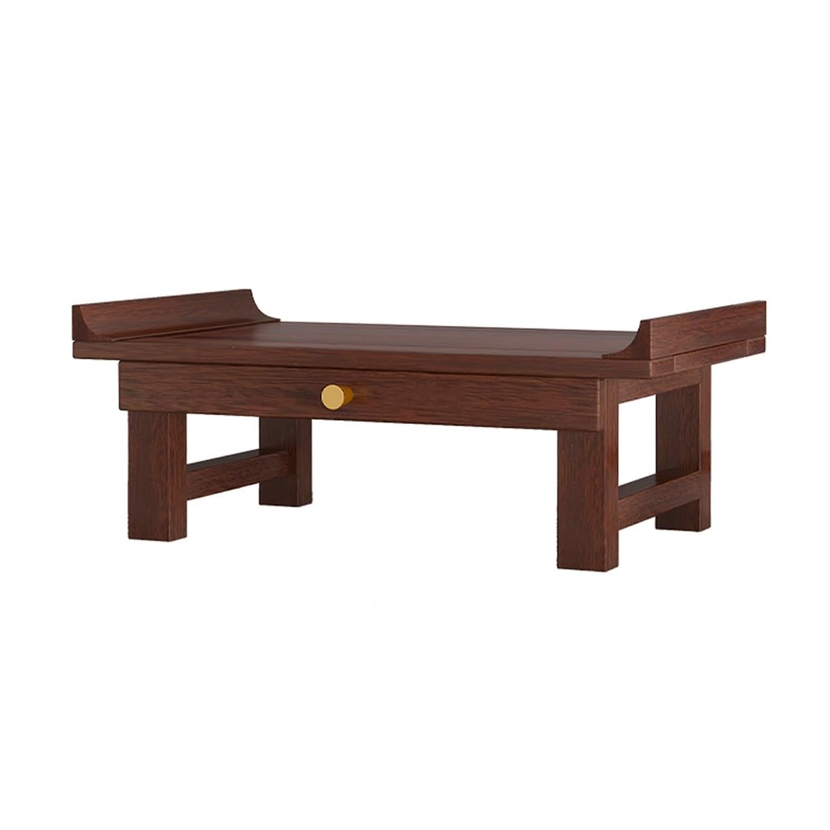 Table de méditation en bois à tablette coulissante pour optimiser l'espace