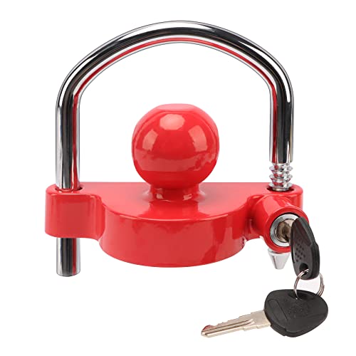 Metoware Straight Trailer Coupler 2“Ball And 3” Channel Width Channel Plus Trailer Coupler Lock Universal Adjustable Heavy-Duty Steel Trailer Hitch Lock #TOP1