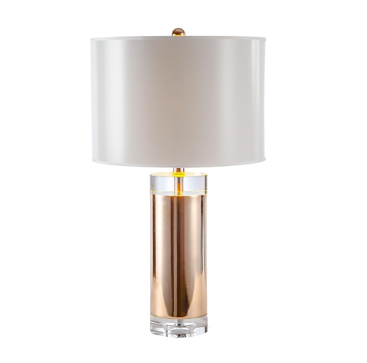 AZHKJKZH Table Lamp Crystal Table Lamp Fabric Lampshade Bedside Nordic Luxurious Nightstand For Living Room Bedroom For Home