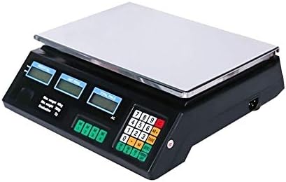 ZCXBHD Digital Electronic Scale Stainless Steel LCD Double Sided Display Price Computing Weighing Commercial Shop Platform Scale For Fruits Veggie Scale (Color : 40KG)