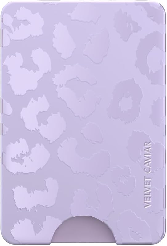 VELVET CAVIAR compatible with MagSafe Wallet - Magnetic Card Holder Wallet for iPhone 12/13/14/15 (Lilac Purple Leopard)