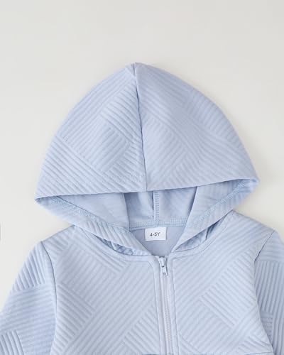 Boy Clothes Outfit Long Sleeve Zip-UP Hoodie Tops Sweatshirts Pants Fall Winter 2 Pcs Sweatsuit Set 4-8 Years4