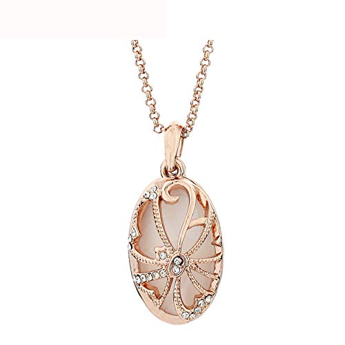 Colliers romantiques bijoux tendance pendentif verre ovale tour de cou chaine femme en argent