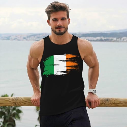Ireland Irish Flag Abstract Art Men's Quick-Dry Tank Tops Summer Sleeveless Shirts Loose Fit Tanktops for Men Fitness3