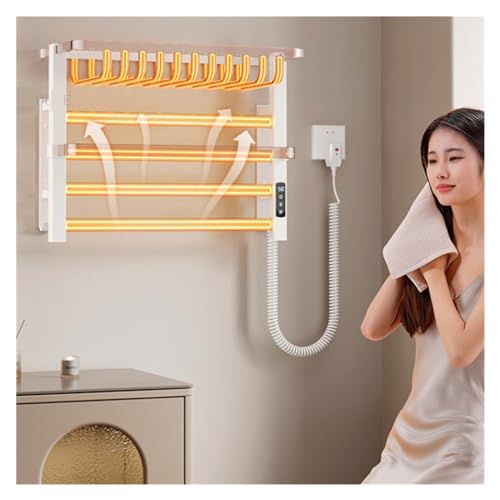 Sèche-serviettes électrique contre l'humidité pour salle de bain - 4