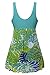 wantdo Women's Plus Size Swimdress Flower Printed Swimwear Cover Up Swimsuits Greenbanana US 18W-20W