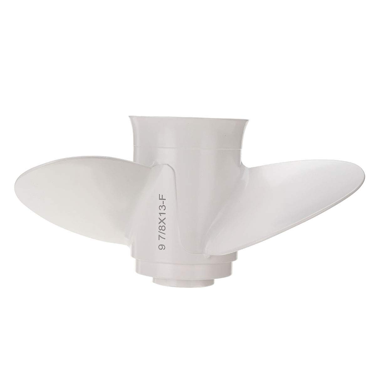 Szwaldaper 664-45949-02-EL fuoribordo for barche marine 9 7/8 X 13 in lega di alluminio, for, rotazione a destra 20-30HP 3 pale bianco