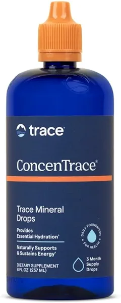 Trace Minerals ConcenTrace Trace Mineral Drops | Supports Energy, Digestion, Bone Health & Hydration, 70+ Ionic Trace Minerals w/Magnesium, Chloride & Potassium | Keto, Vegan & Non-GMO | 96 Servings