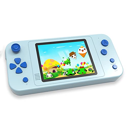Great Boy Handheld Game Console for Kids Adults 3.0   Large Screen Preloaded 218 HD Classic Retro Video Games Travel Arcade Entertain (Blue)