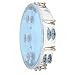 Adults Tambourine 10 inch Double Row Metal Jingles Hand Held Musical Educational Drum Instrument for Party Games(blue)