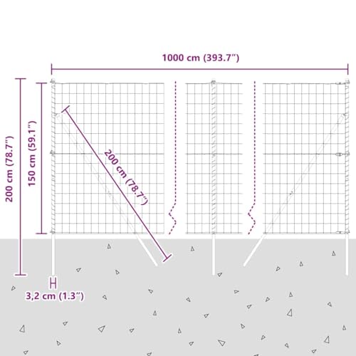 Clôture extérieure résistante aux intempéries avec poteau en acier - 4
