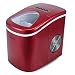 Della Portable Ice Maker w/Easy-Touch, Yield Up To 26 Pounds of Ice Daily (Red)