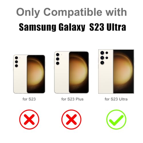 Image of Magnetic for Samsung Galaxy S23 Ultra Case with 360 Stand [Compatible with Magsafe] [Fluorescent Design] [1 Screen Protector] Slim Translucent Matte Case for Galaxy S23 Ultra 6.8 inch, Orange