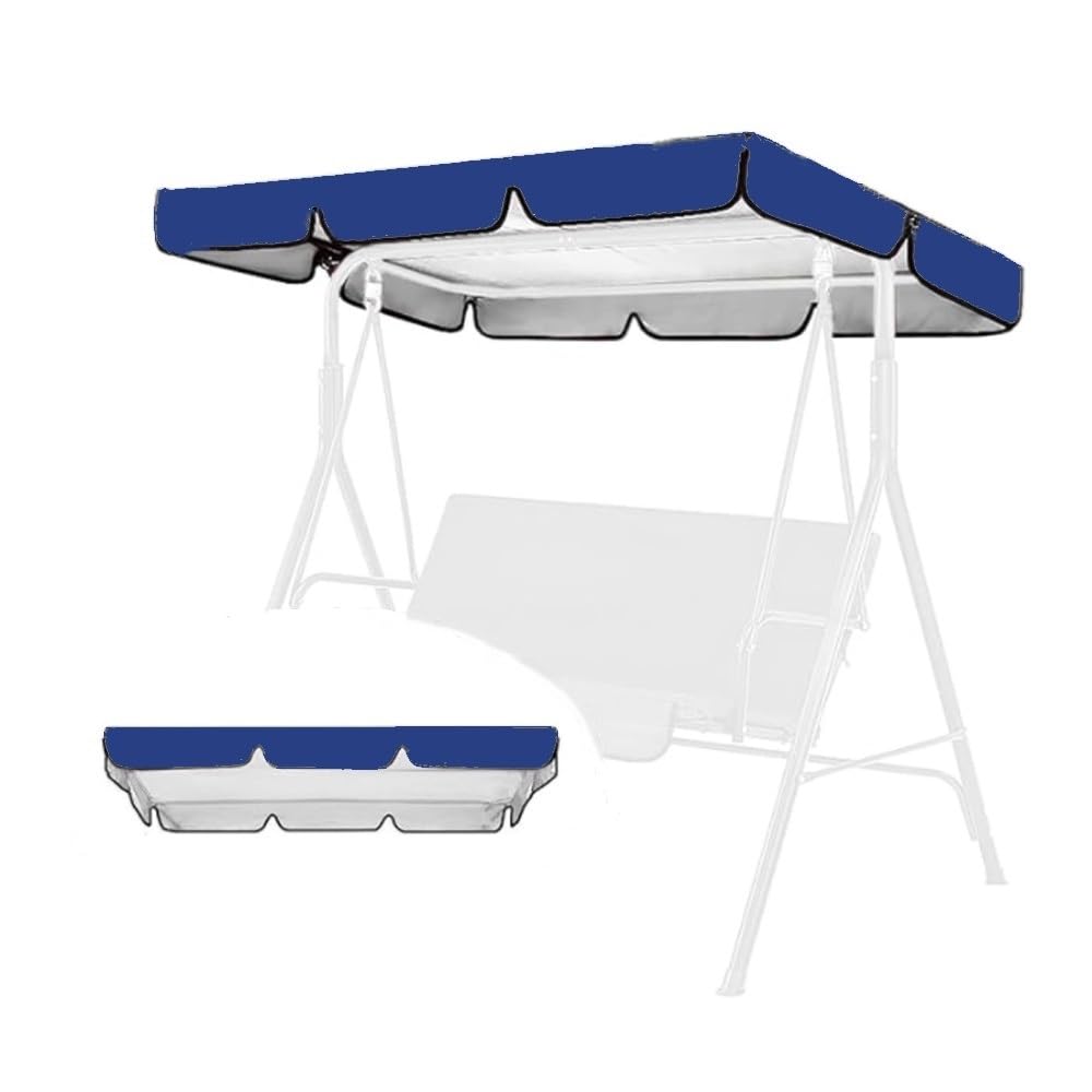 195x125cm Toit De Balancelle, Toit De Rechange pour Balancelle De Jardin, Toit De Remplacement pour Balançoire Jardin, Terrasse, Balcon(Blue,98x72.8in-249x185cm)