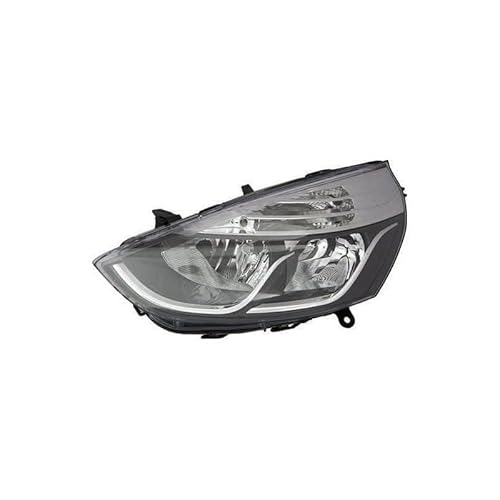 Repiauto Phare avant gauche H1/H7 noir contour chromé compatible avec Renault Clio 4 phase 1 2012-2016