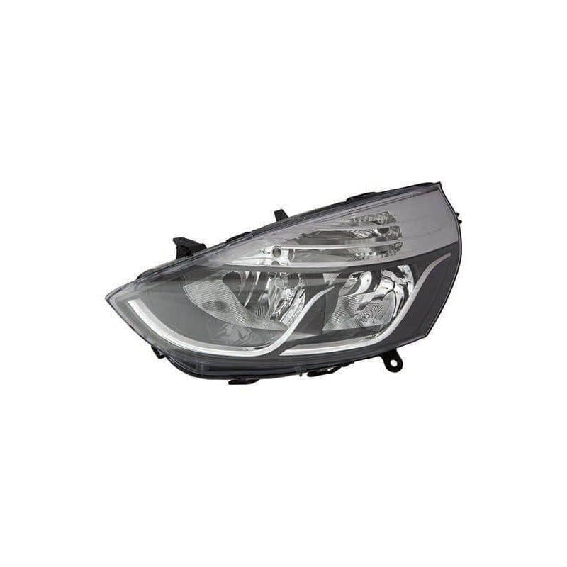 Phare avant gauche Clio 4 phase 1 noir optique de remplacement H1 H7 Repiauto