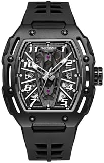 Fairwhale FW-6640-R1 Rubber Watch for Men, 44 mm Size, Black