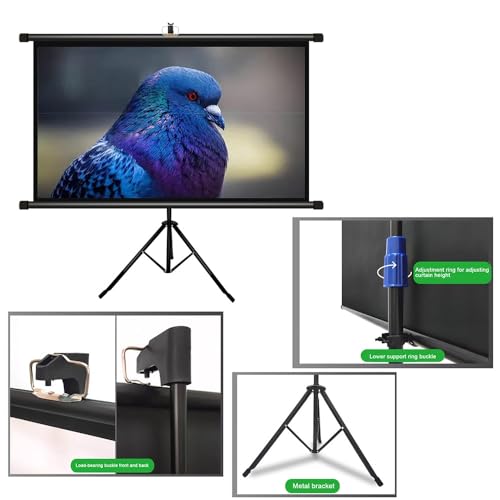 Pantalla portátil para proyector con soporte y trípode 60 pulgadas 16:9 miniatura 2
