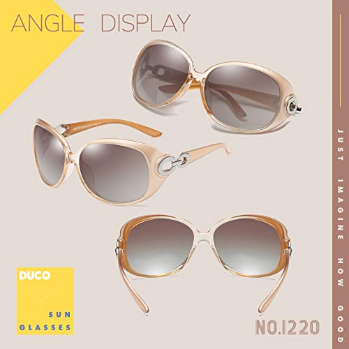 image for DUCO Shades Classic Oversized Polarized Sunglasses for Women 100% UV P