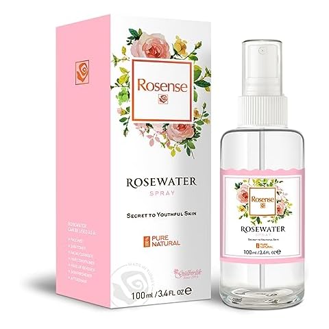 Rosense Glass Bottle Rosewater Hydrating Facial Toner/Rose Water Face Mist 3.4 Oz Cover