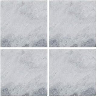 Creative Tops Naturals Marble Drinks Coasters, White, 10 cm, Set of 4