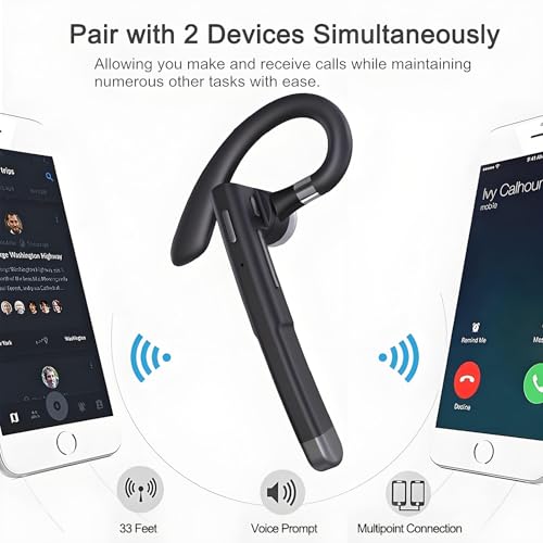 Auricular Bluetooth con Micrófono y Estuche de Carga miniatura 2