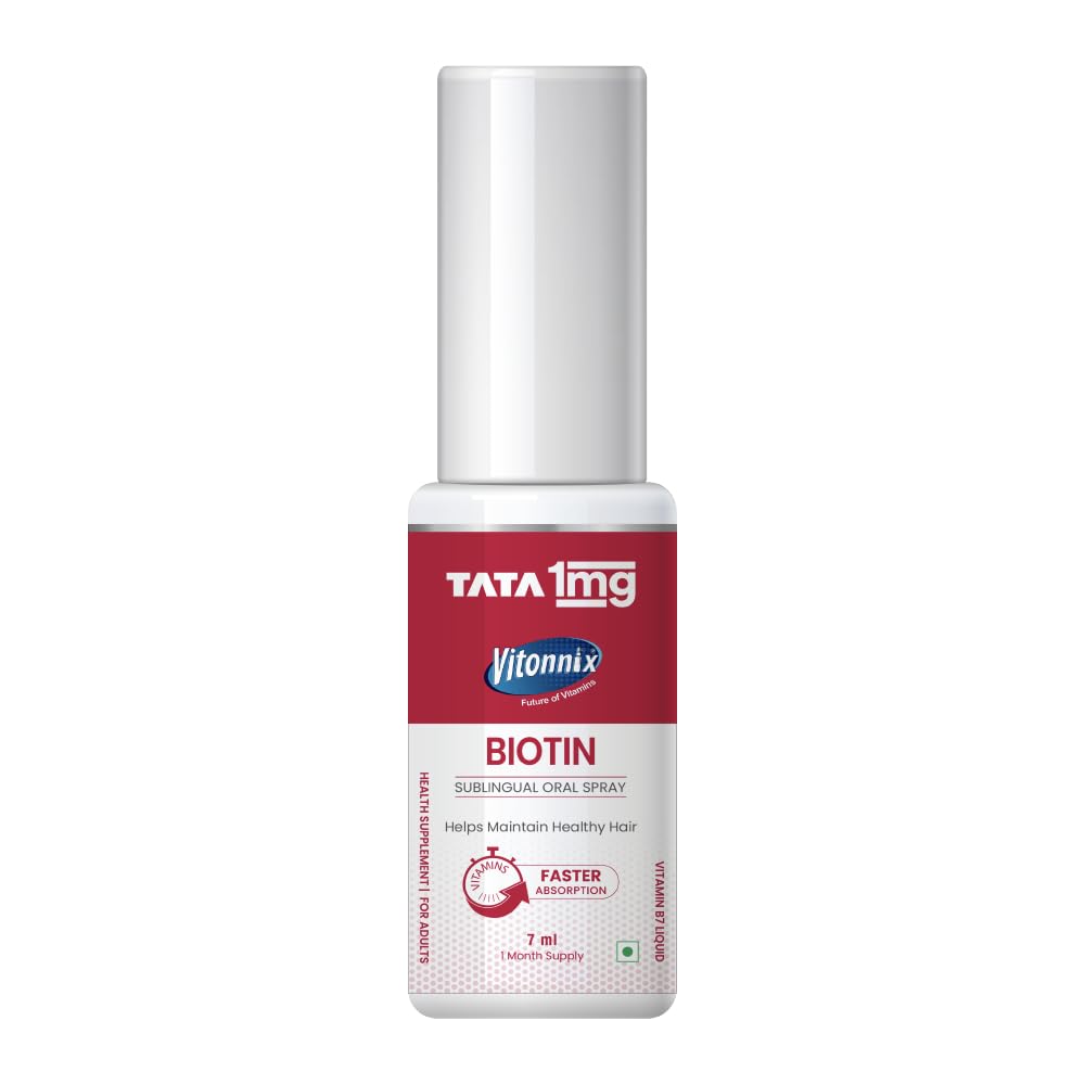 TATA 1MG Vitonnix Biotin Oral Spray With Fast Absorption, Supports Hair, Skin And Nails Health,Pack Of 1 - Spray (B0CP98RRSQ) Amazon Price History, Amazon Price Tracker
