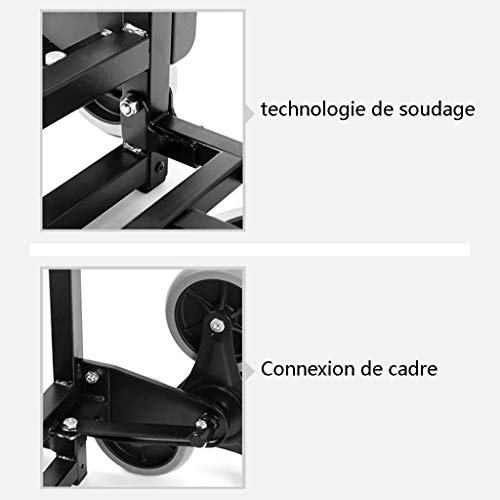 Carretilla de mano multiusos plegable con 6 ruedas miniatura 7