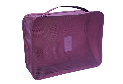 6 Sets Travel Organizers Packing Cubes Luggage Organizers Compression Pouches(Wine Red) #TOP6