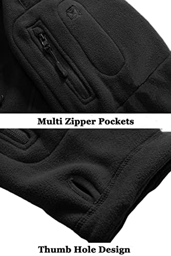 Biylaclesen Army Jackets For Men Warm Jacket Mens Winter Coats Softshell Jacket Men Fleece Jacket Ski Snowboard Jackets Black #TOP6